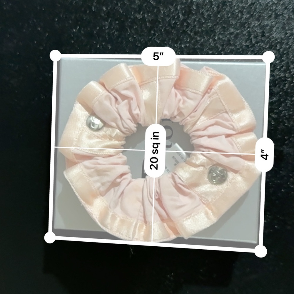 Auth Dior Pink Scrunchie hair tie with silver CD rivet accents vintage Rare - Picture 9 of 13